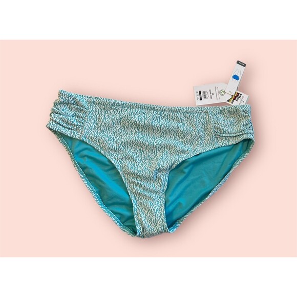 Time and Tru Bikini Bottoms Womens Plus 2x Blue Ruched Swim Bikini Bottom 2x A1 - Picture 2 of 8